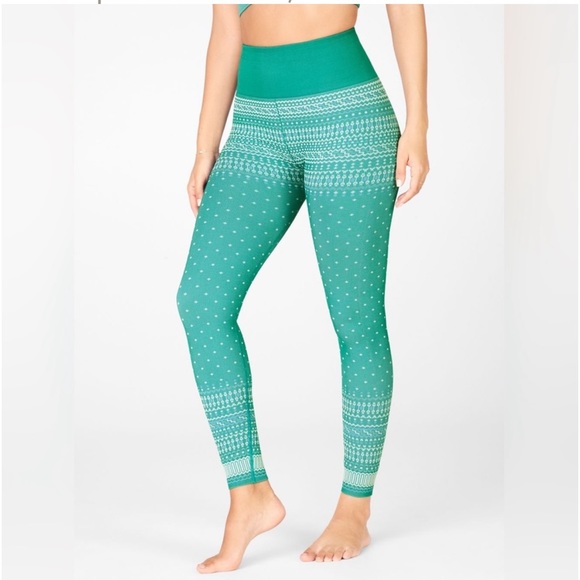 Fabletics Dark Jade High-Waisted Fair Isle
Leggings - Picture 1 of 10